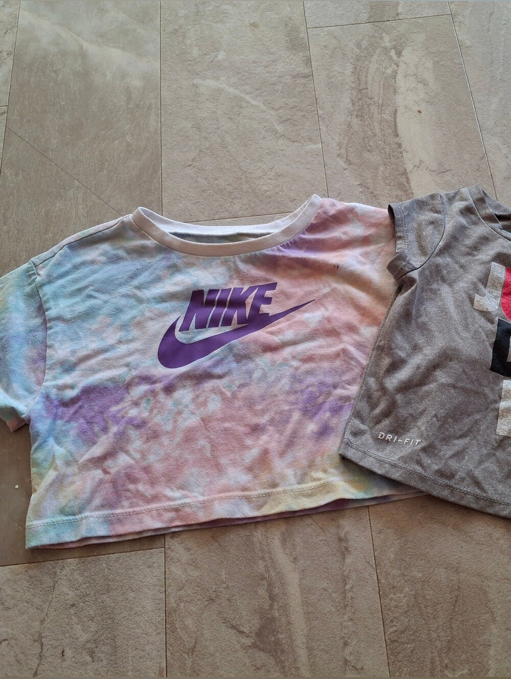 Nike Kids' Tie-Dye Short Sleeve Tee - Pastel Purple Logo